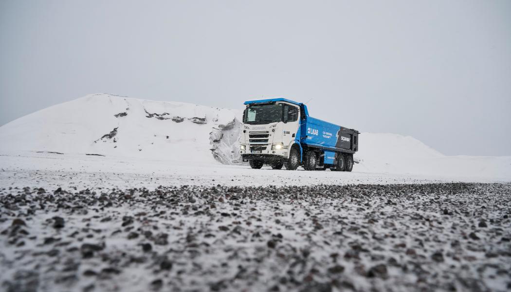  Fullt lastad väger lastbilen 60 ton, varav 38 ton är last. Foto: Scania 