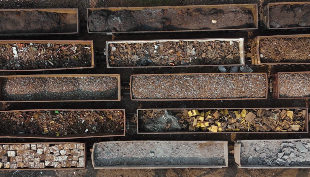 Återvunnet metall i Iowa. Foto: SSAB