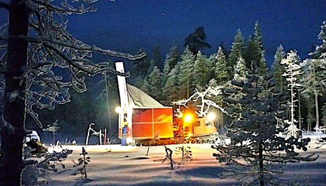 Barsele guldprojekts arbetsläger i Västerbotten. Bild: Goldsky Resources presentation.