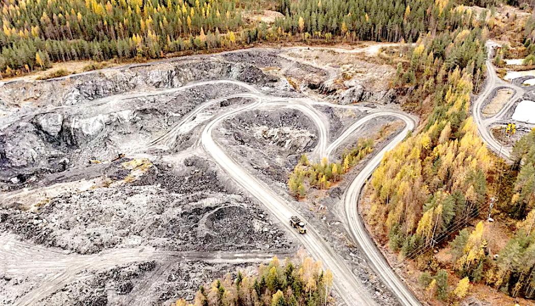 Endomines Pampalogruva i Finland. Kartitsa ligger cirka 16,5 kilometer norr om gruvområdet. Foto: Endomines

