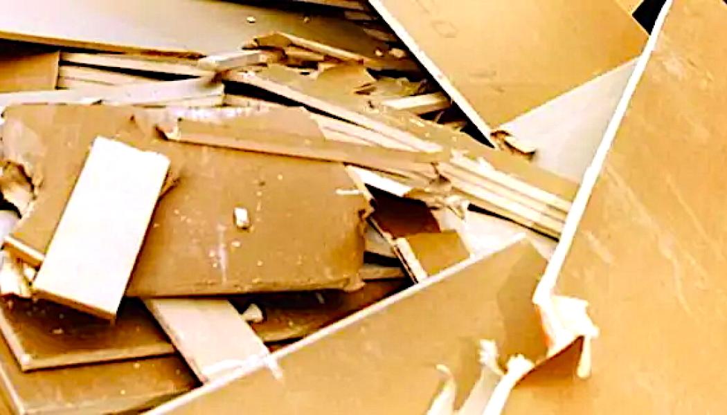 Gipsavfall. Foto: Norsk återanvändning