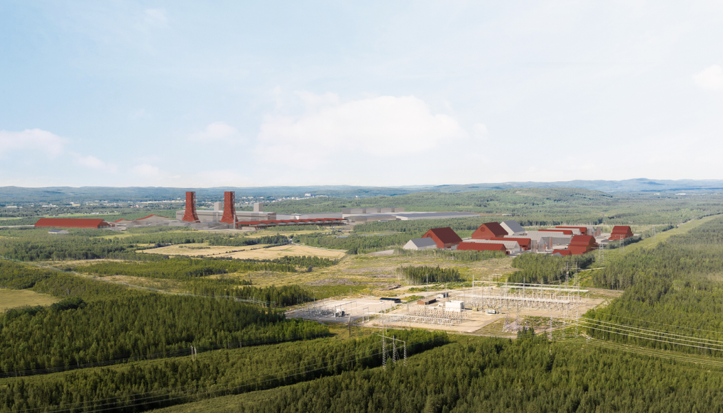 Boden-anläggningen är planerad för storskalig stålproduktion från 2026. Ill: ABB