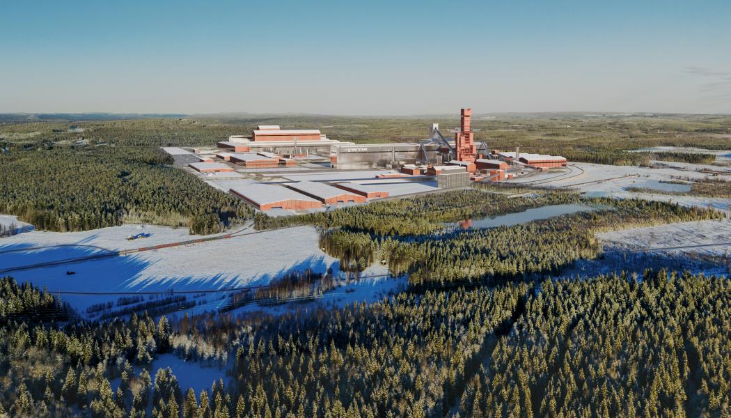 Stegra påbörjade bygget av den integrerade anläggningen för grön vätgas, järnmalm och stål 2022, och har nu lagt grunden till anläggningen. Nu håller man som bäst på att montera tak och väggar. Ill: Stegra
