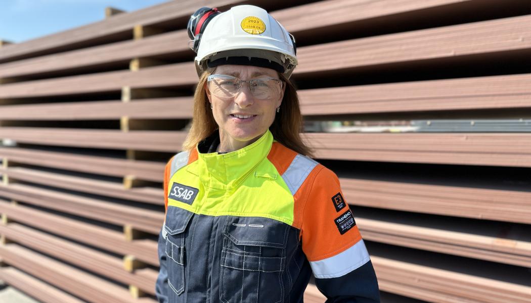 Karin Palmqvist är utbildad civilingenjör i maskinteknik vid Chalmers tekniska högskola. Foto: SSAB/Photographer