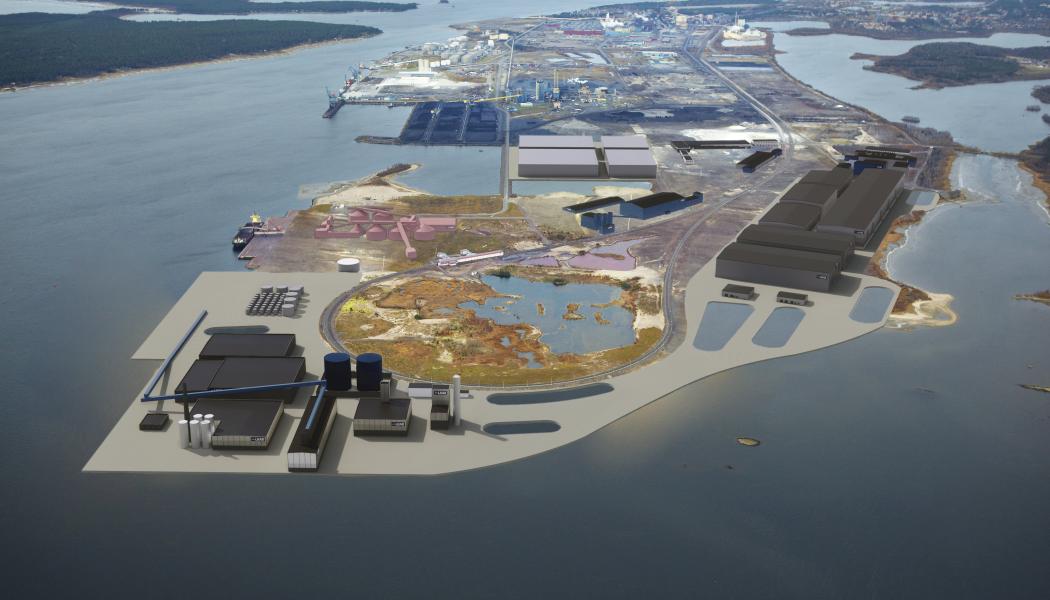 LKABs planerade industripark för kritiska mineral i Luleå. Bildkälla: LKAB