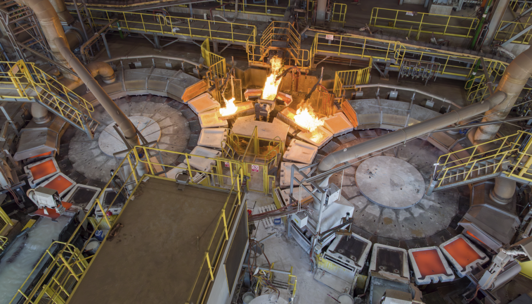 Anodanläggningen i Kamoa Coppers smältverk. Foto: Metso