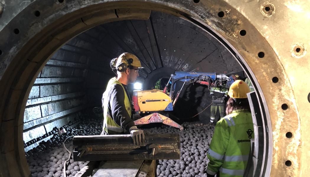 Arbete i kulkvarn i Sydvaranger-gruvan. Foto: Grangex