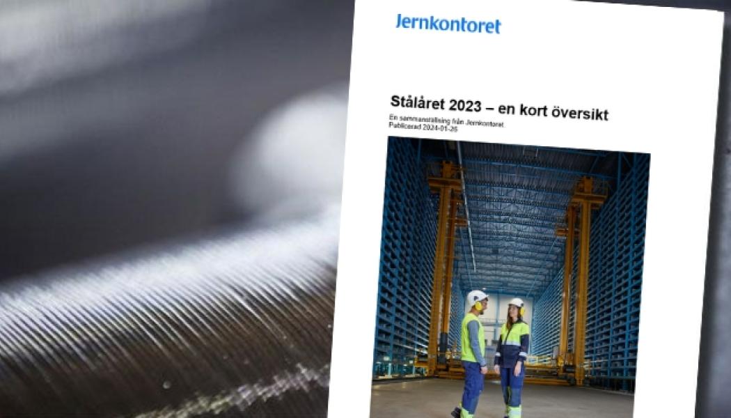 Stålåret 2023 är en publikation från Jernkontoret som sammanfattar hur det gångna året har gått för företagen inom järn- och stålindustrin i Sverige.  Bild: Jernkontoret 