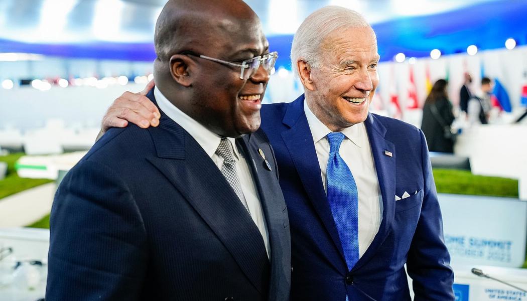 Felix Tshisekedi, president i Kongo-Kinshasa, med USA:s president Joe Biden. Foto: Wikimedia Commons