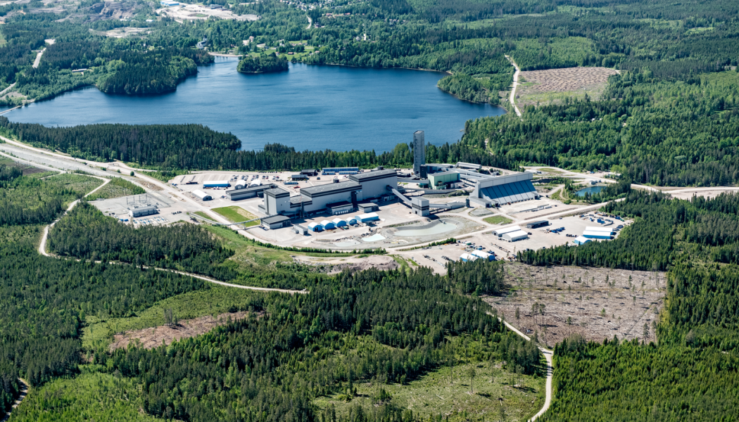 I Garpenberg bryts komplexmalm som innehåller zink, bly, silver, koppar och guld. Foto: Boliden