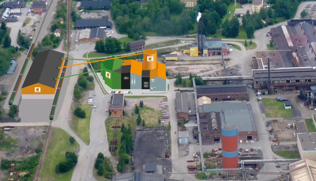 Så här skulle anläggningen i Hofors se ut. Ill: FerroSilva