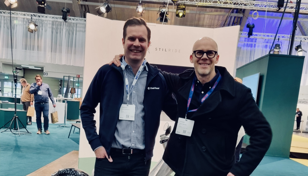 Jonas Nyvang, medgrundare och VD för Stilride, och Victor Andersson, vd och grundare av ChainTraced. Foto: Stilride