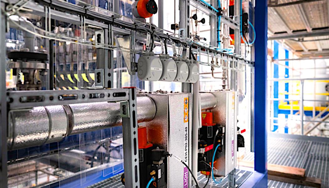 Lithiumhydroxid-optimeringsanläggning (CLEOP) i Industriepark Höchst i Frankfurt. Foto: Vulcan Energy Resources