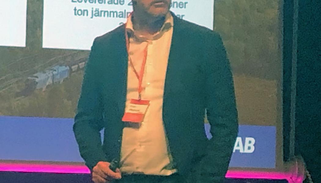 Niklas Johansson, direktör för kommunikation och klimat vid LKAB, framträdde på Järnvägsforum Norr i Luleå den 30 mars.
FOTO: Anders Carlsson