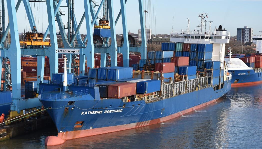 Containerterminal i Liverpools hamn. Foto: Johannes Niels/Wikimedia Commons 