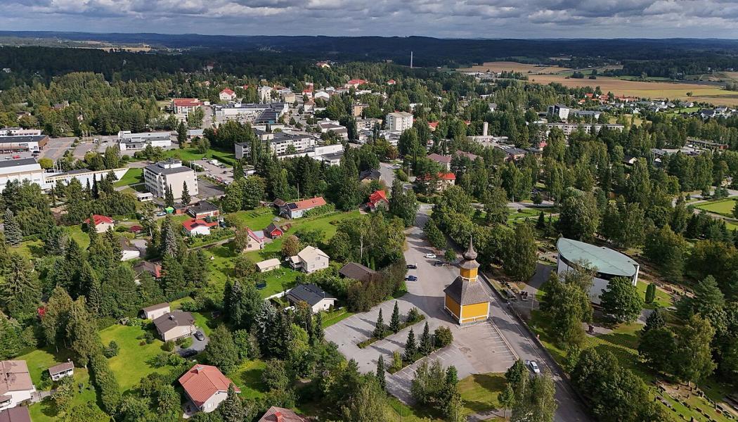 Orivesis centrum. En australisk gruvaktör vill leta litium i Orivesi. Kommunen och invånarna motsätter sig projektet av miljöskäl. Foto: Wikipedia Commons Lic. Kredit: Orivesi Kommun