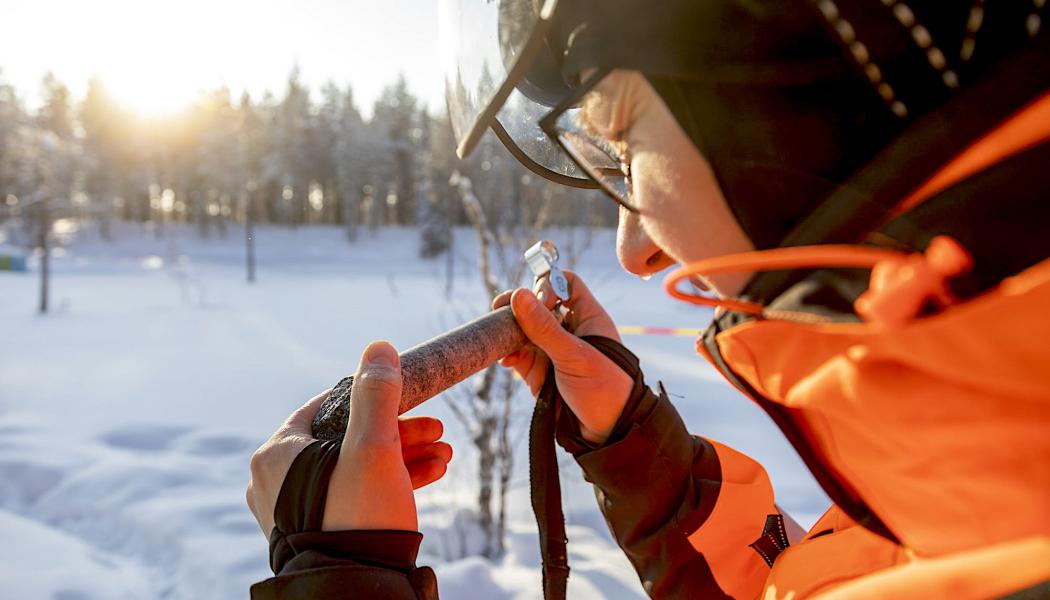 Kopparfynd undersöks. Gruvbolaget Sakatti Mining hänvisar till att koppar och nickel är råvaror som EU vill bli mer självförsörjande på. Foto: Sakatti Mining / Anglo -American