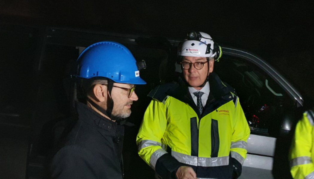 Besöket avslutade med en uppskattad rundtur nere i gruvan. 
