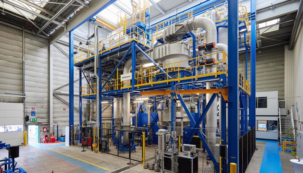 Produktionslinjen i Krefeld, Tyskland. Foto: Outokumpu 