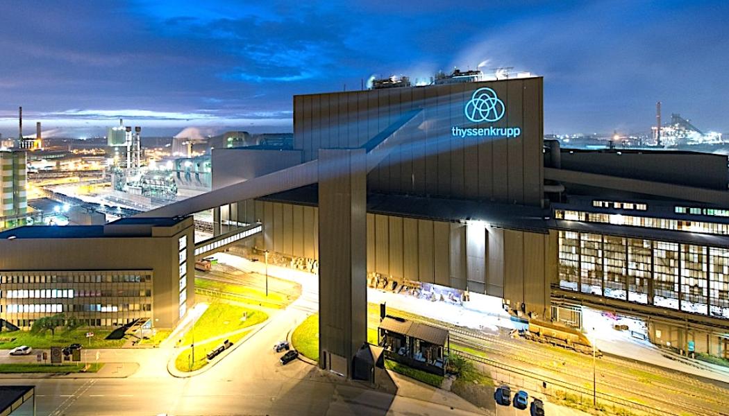 Thyssengrupps stålverk i tyska Duisburg. Foto: Thyssengrupp