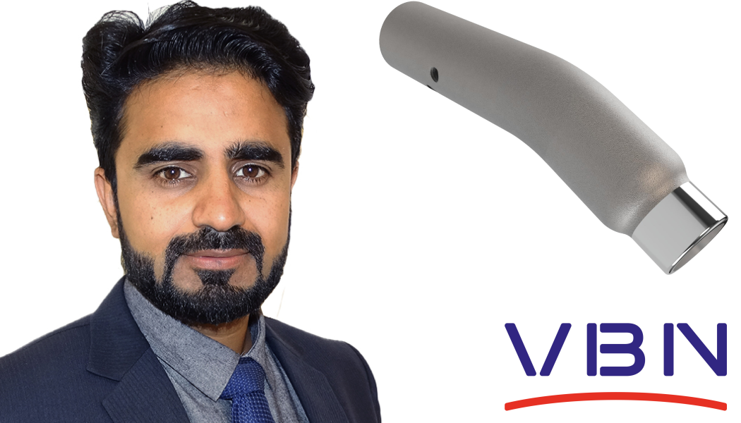 Saad Khalid, MSc bedriver materialforskning för VBN Components i samarbete med Tribomaterialgruppen på Uppsala Universitet. Foto: VBN Components