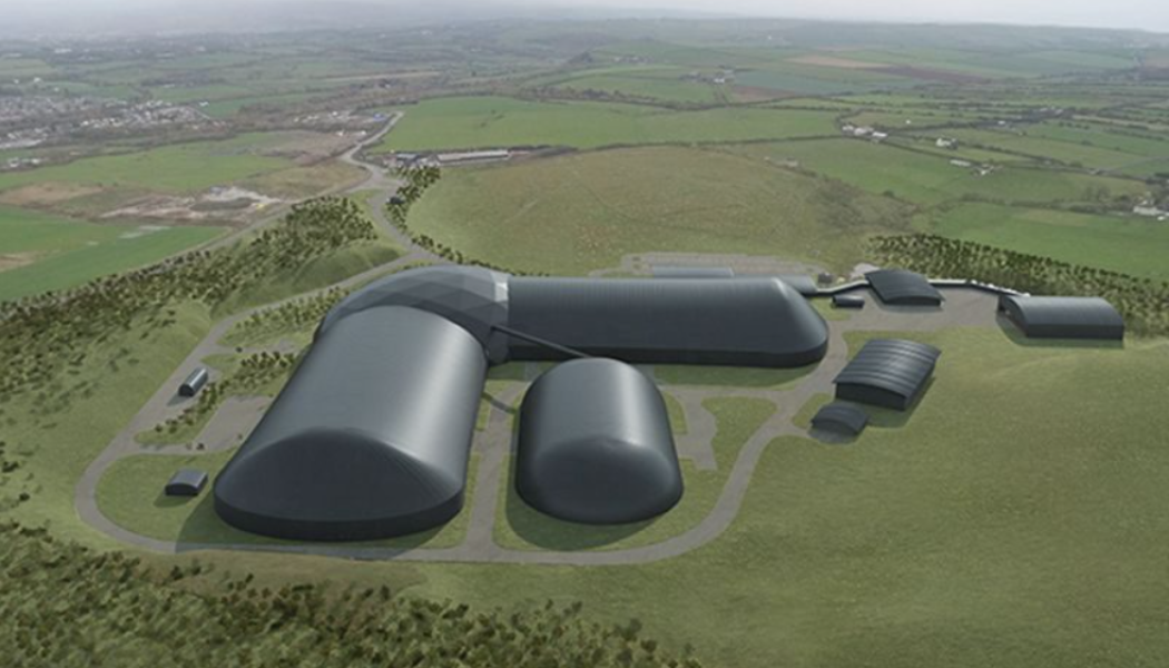 Visualisering av den planerade kolgruvan i Cumbria. Ill: WCM