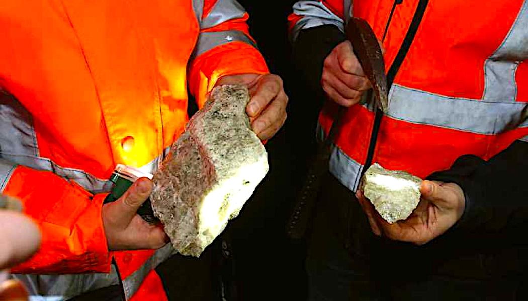 Fynd från Wolfbergs litium-projekt. Foto: European Lithium