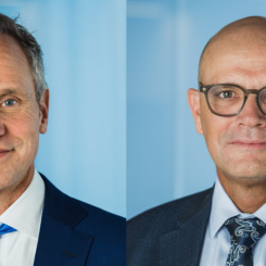 Från vänster: Johan Menckel och Peter Richardson. Bild: LKAB, Hans Berggren