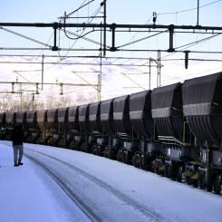 Janerik Henriksson/TT: Malmtåg på väg från Narvik till Luleå. Arkivbild.