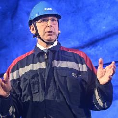 Jonas Ekströmer/TT: LKAB:s vd Jan Moström presenterar kvartalsrapport. Arkivbild.