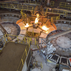 Anodanläggningen i Kamoa Coppers smältverk. Foto: Metso