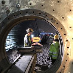 Arbete i kulkvarn i Sydvaranger-gruvan. Foto: Grangex