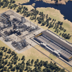 Den planerade produktionskapaciteten i det nya kopparsmältverket uppgår till 300 000 ton kopparkatoder och 1,1 miljoner ton svavelsyra per år. Foto: Metso