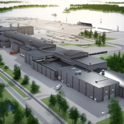 Illustration av det framtida stålverket i Luleå. Ill: SSAB