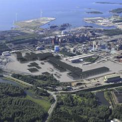 Den den planerade nya produktionsenheten mini-mill i Brahestad. Foto: SSAB