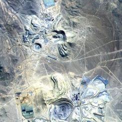 Flygbild över gruvan. Foto: Nasa/Wikimedia Commons