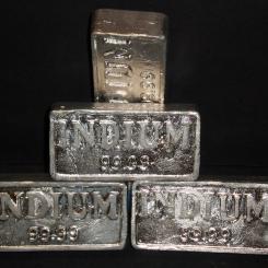 Indium. Foto: Nerdtalker/Wikimedia Commons