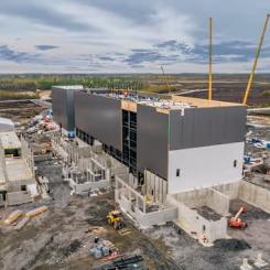 Magnetiskt avfall uppstår vid Kelibers anrikningsverk i Päiväneva i Finland. Arkivbild från byggarbetsplatsen. Foto: Keliber