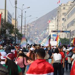 Protester i Peru. Foto: Mayimbú/Wikimedia Commons