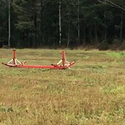 Foto på mätningar i Östergötland. Foto: Oskar Henriksson/SGU
