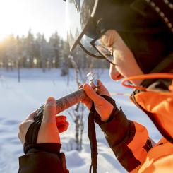 Kopparfynd undersöks. Gruvbolaget Sakatti Mining hänvisar till att koppar och nickel är råvaror som EU vill bli mer självförsörjande på. Foto: Sakatti Mining / Anglo -American