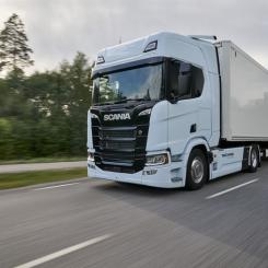 De 20 meter långa ellastbilarna tillverkas av Scania. Foto: Scania