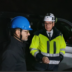 Besöket avslutade med en uppskattad rundtur nere i gruvan.