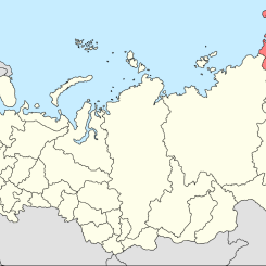 Tjuktjens geografiska läge i Ryssland. Karta: Marmelad/Wikimedia Commons