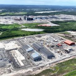 Stegras stålverk i Boden under uppförande. Foto: Stegra