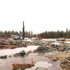 Suhangos gruvprojekt, beläget i Ranua, Lappland, planeras på avrinningsområdena för floderna Kemijoki och Simojoki. Foto: Gruvbolaget Suhanko Arctic Platinum