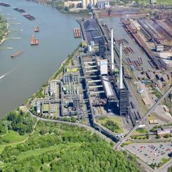 Ett flygfoto över Thyssenkrupps stålverk i Duisburg, Tyskland. Foto: Thyssenkrupp