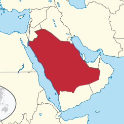 Saudiarabien skulle kunna bli en central del av en mineralernas "superregion" (genom sin närhet till andra mineralrika regioner i Centralasien), ett koncept som lanserades tidigare i år på branschmässan Future Minerals Forum i huvudstaden Riyadh. Karta: TUBS/Wikimedia Commons