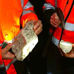 Fynd från Wolfbergs litium-projekt. Foto: European Lithium